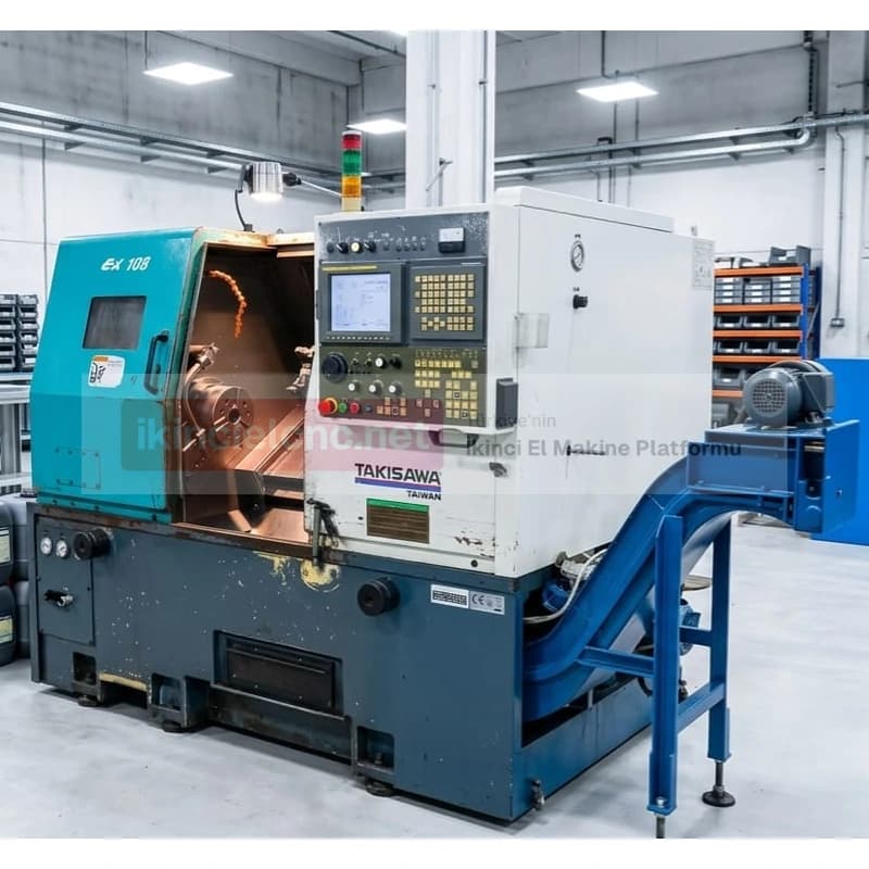 Takisawa EX 108 Fanuc Kontrol Üniteli CNC Torna Tezgahı